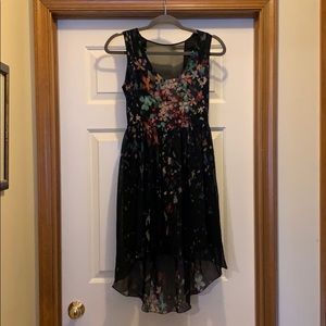 Zara high-low watercolor dress